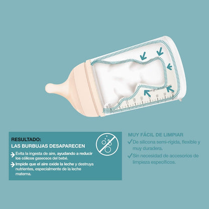 SUAVINEX biberón ZERO ZERO 180ml flujo lento (S)
