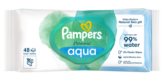 PAMPERS HARMONIE AQUA vlažilni robčki x48