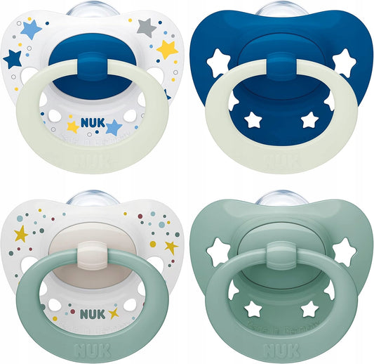 NUK SIGNATURE Day&Night uklidňující dudlík x4 0-6 měsíců