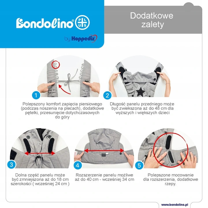 HOPPEDIZ Bondolino Plus ergonomické nosidlo