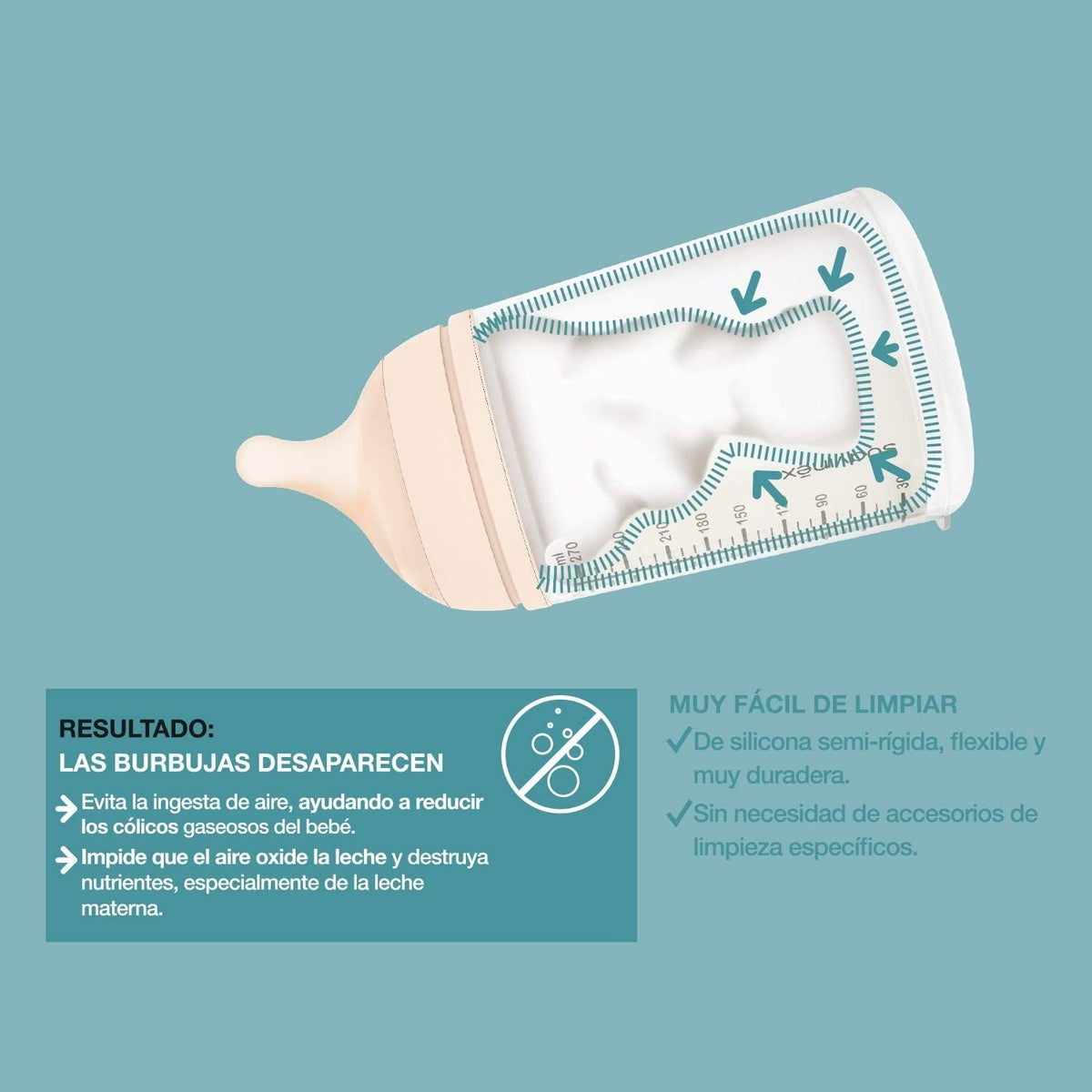 SUAVINEX biberón ZERO ZERO 180ml flujo ajustable