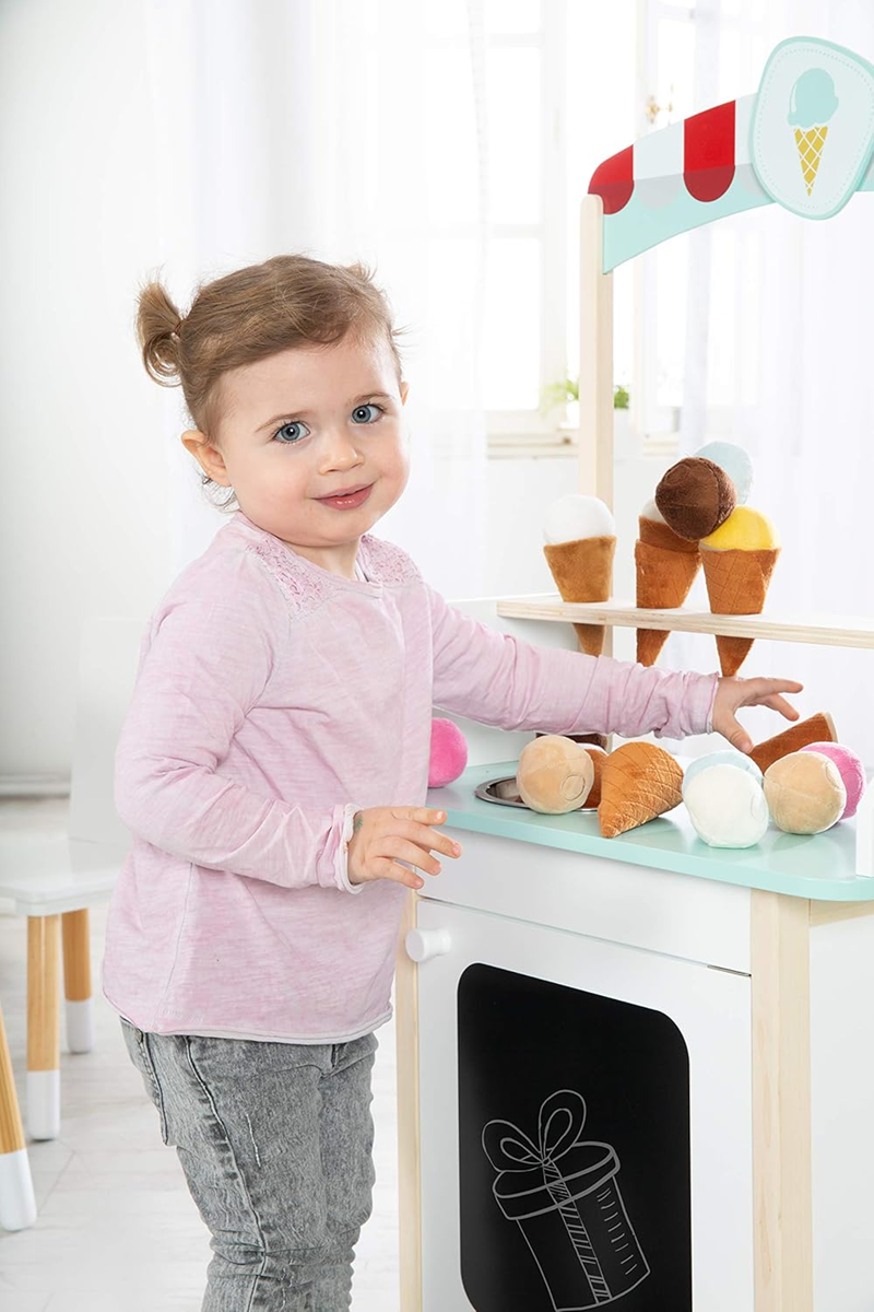 ROBA set de helados de peluche con imanes 3 barquillos 6 bolas