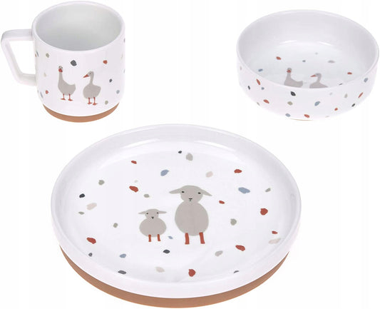 LASSIG Tiny Farmer set di stoviglie in porcellana