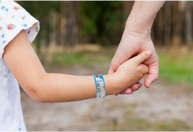 VICLOON pulseras SOS impermeables para niños 8 unidades + rotulador