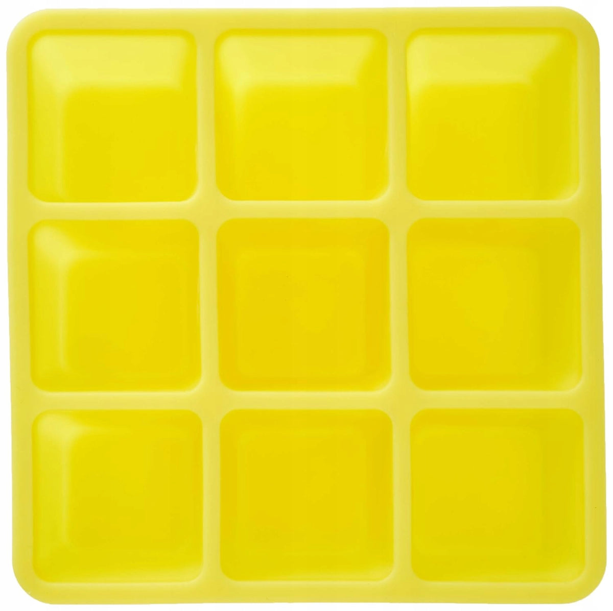 NUK Fresh Foods silikonowa forma do zamrażania żywności 9 x 60 ml, żółta, silikon BPA-free dla dzieci 4 m+