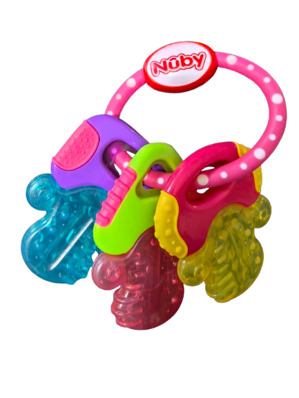 NUBY IcyBite mordedor refrigerante de silicona 9 x 14 cm LLAVES