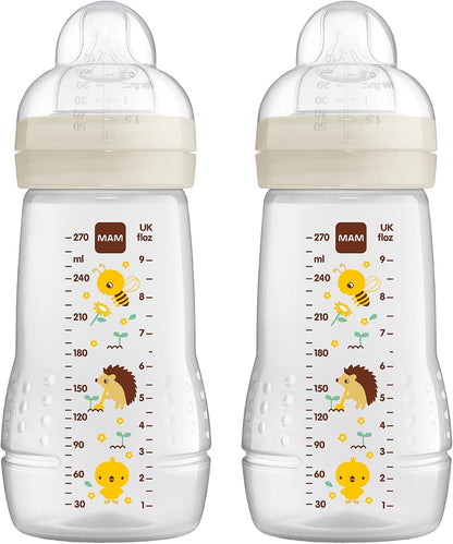 MAM Easy Active σετ μπιμπερό 2x 270 ml, ηλικία 0+, θηλή 1, ΛΙΒΑΔΙ