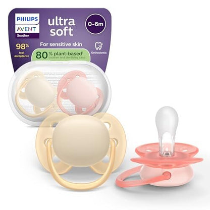 Philips Avent Ultra Soft pacifiers 0-6m x2