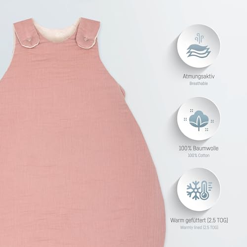 Saco de dormir de musselina de inverno Julius Zöllner 2,5TOG 62/68cm