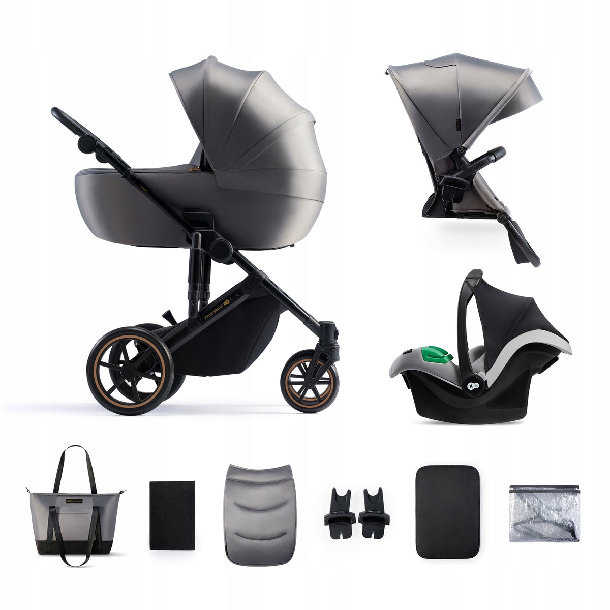 KINDERKRAFT PRIME2 PRO 3v1 večnamenski voziček do 22kg + avtosedež MINK PRO