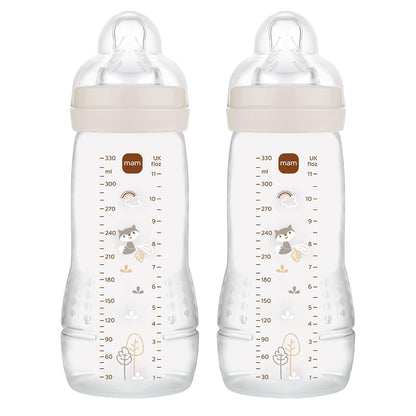 MAM Easy Active sada lahví 2x 330 ml 4 m+ dudlík 2 LIŠKA