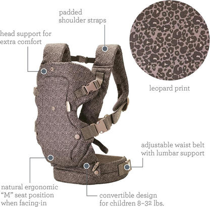 INFANTINO FLIP mochila portabebés ergonómica 4 en 1, 3,5 - 14,5 kg