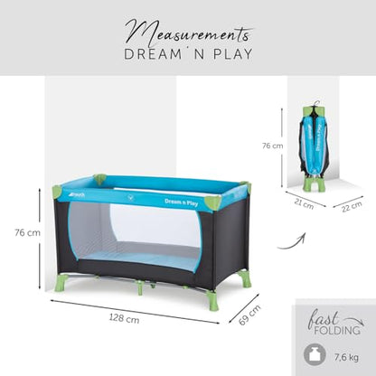 Hauck Dream N Play berço de viagem Waterblue 120x60 cm