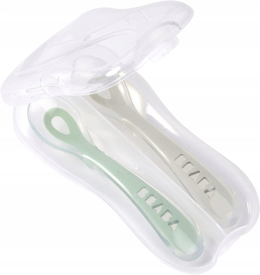 BEABA cucchiaino in silicone x2 + custodia
