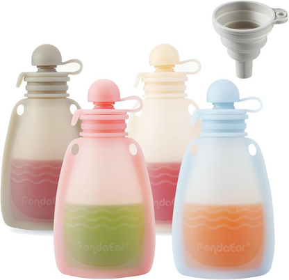 PANDAEAR Set de 4 bolsas de silicona para alimentos