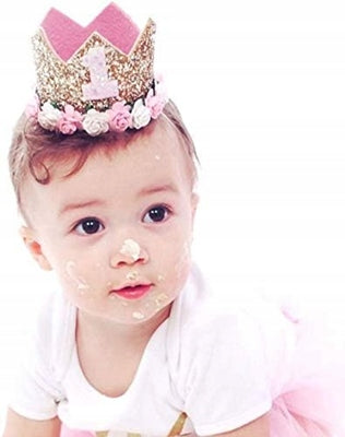 VOARGE zlata princesa krona za prvi rojstni dan