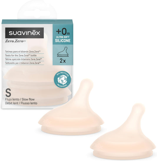 SUAVINEX Zero Zero tettarella per biberon (S) Flusso lento 0m+ x2