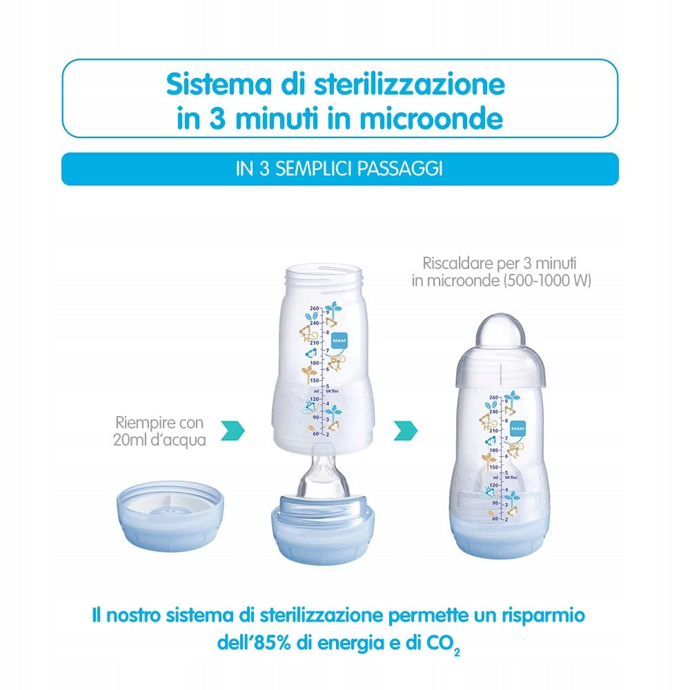 MAM Easy Start Anti-Colic Flasche 130ml + Schnuller