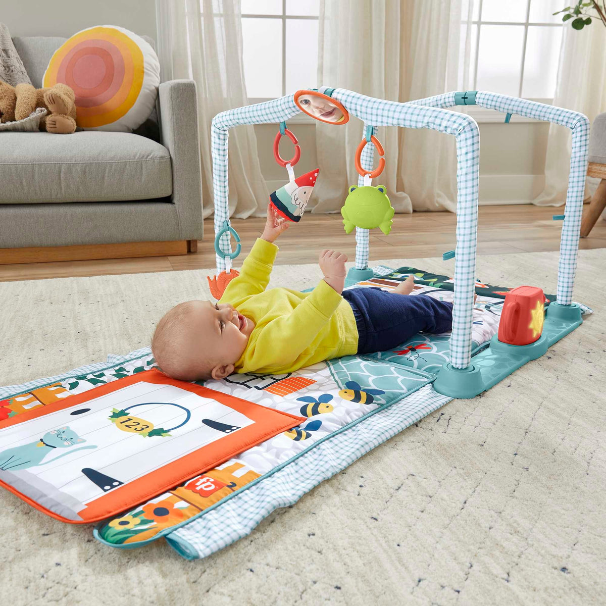 FISHER-PRICE izobraževalna igralna podloga 3v1 Hišica raziskovalca