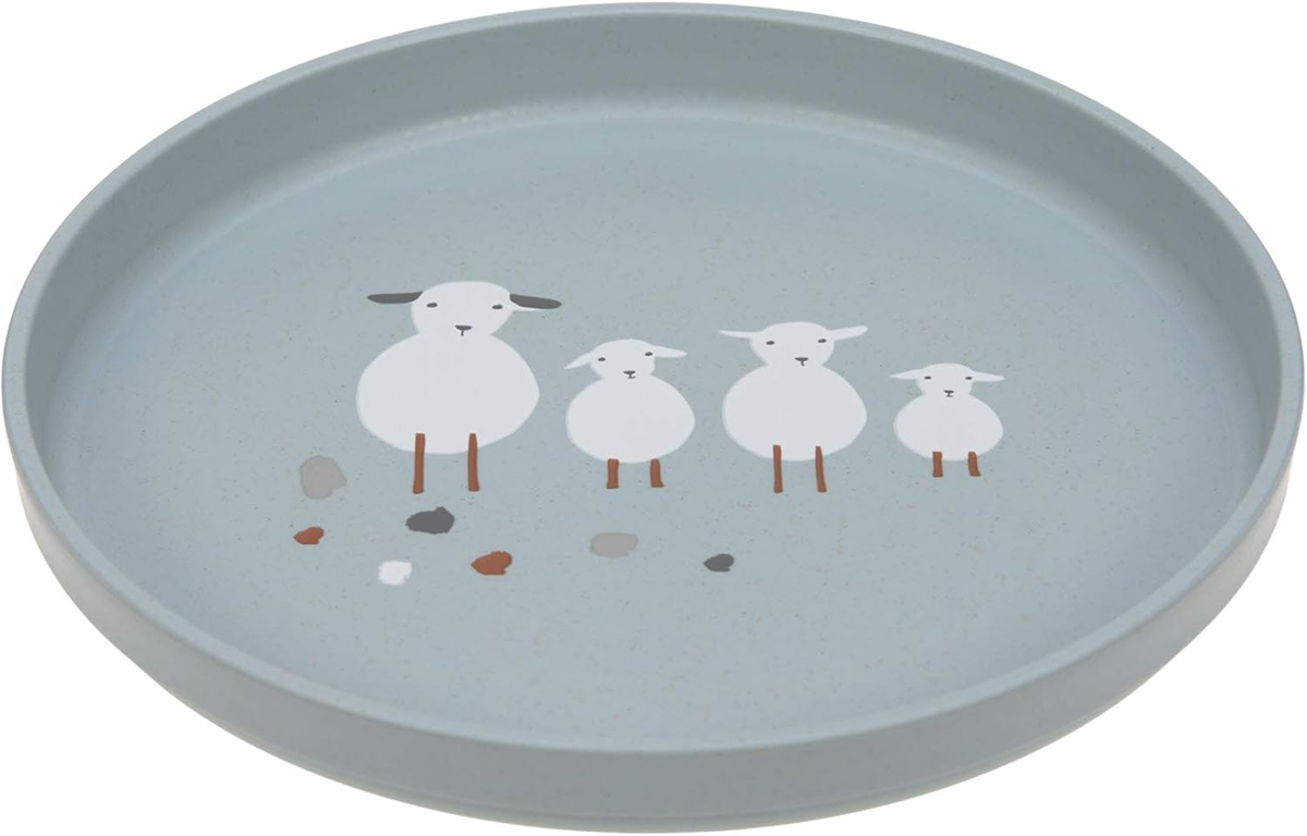 LASSIG Tiny Farmer biokomposittallerken 2 x 18 cm 6 m+ FÅR