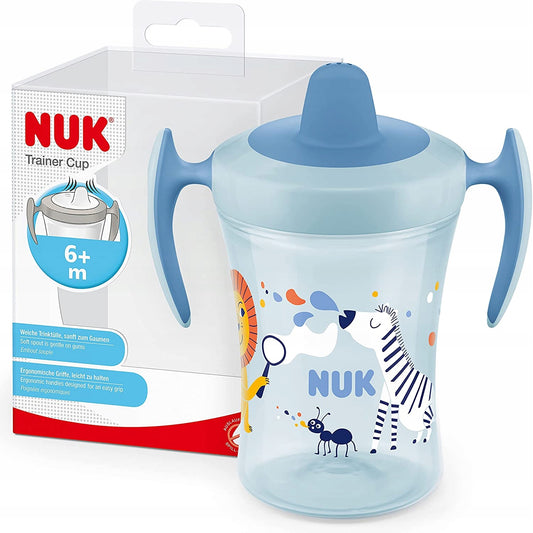NUK Trainer Cup Auslaufsicherer Becher Löwe & Zebra 6 m+ 230 ml