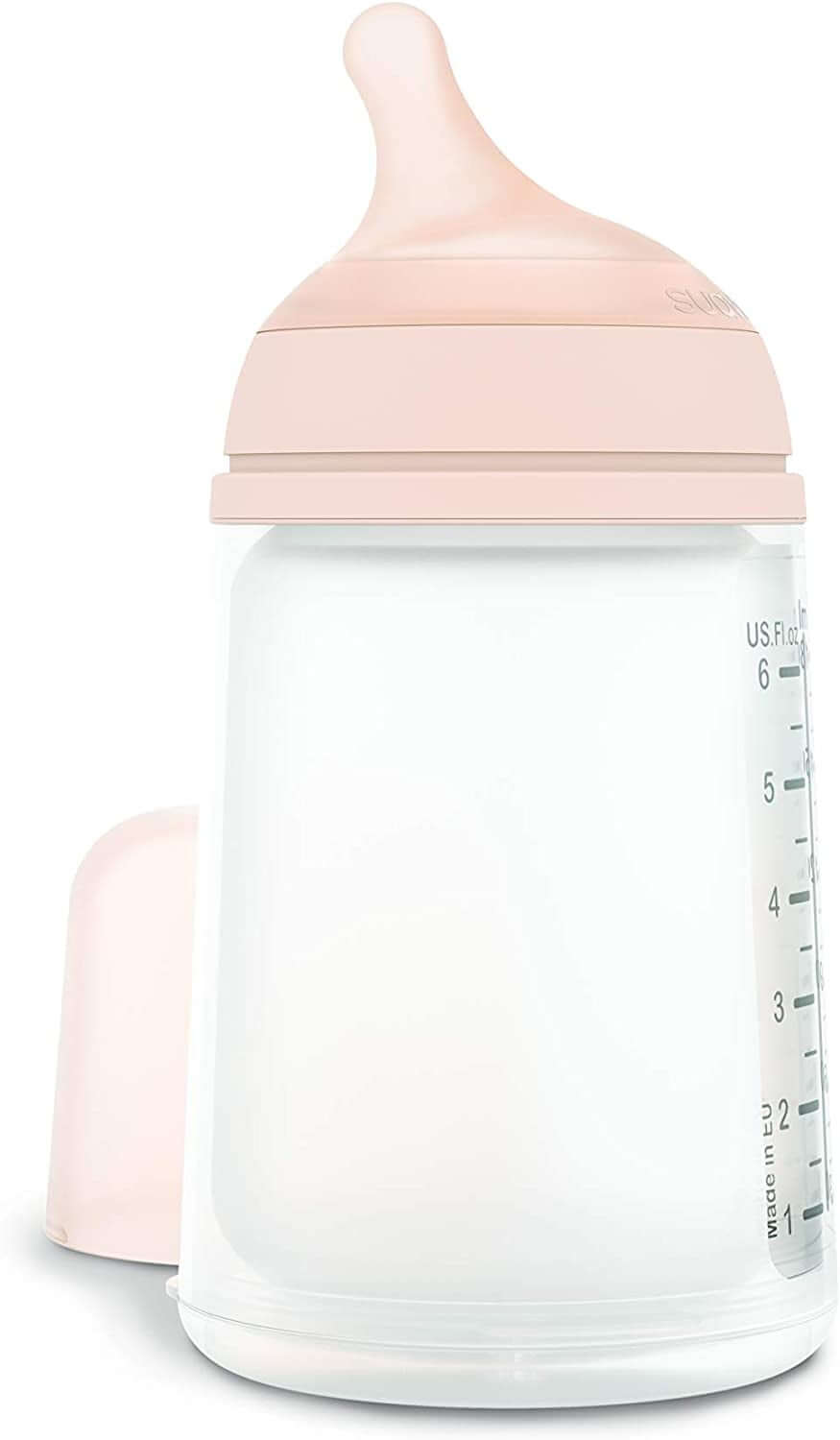 SUAVINEX butelka ZERO ZERO 270ml antykolkowa dla niemowląt, silikonowy smoczek, wolna od BPA i BPS