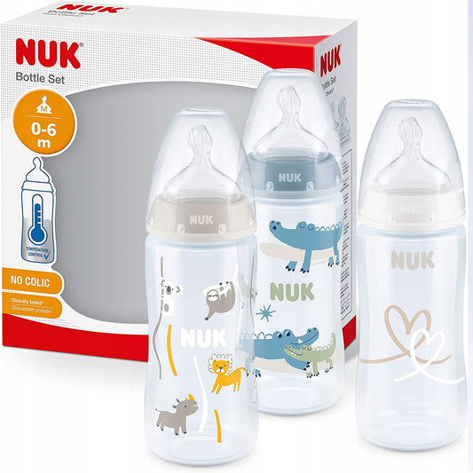 NUK No Colic sada lahví 3x 300 ml 0-6