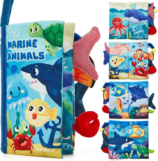 HAHALAND Marine Animals senzorična knjižica OBEŠANKA 12,5 x 22 cm