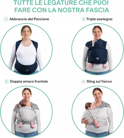 KOALA BABYCARE fular portabebés elástico para máximo 15 kg