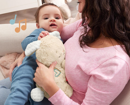 FISHER-PRICE Conejo dormilón con cabeza móvil, sonidos y luz para bebés