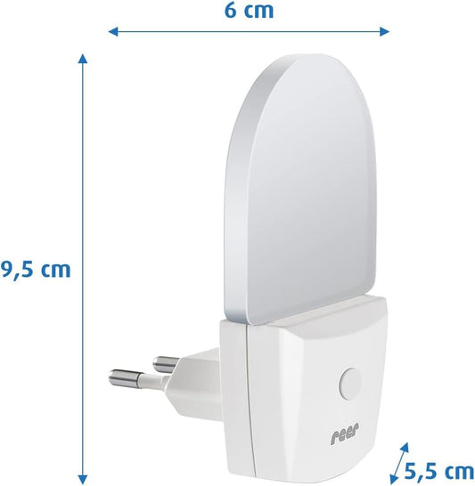 REER NightGuide LED nočna lučka za vtičnico s stikalom 6 x 9,5 cm
