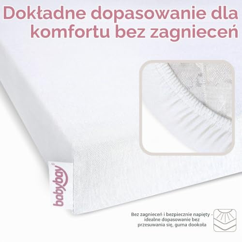 BABYBAY Deluxe Organic prostěradlo 89x50 cm bílé