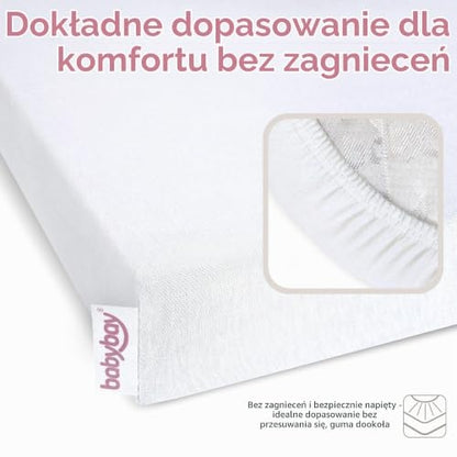 BABYBAY Deluxe Organic prostěradlo 89x50 cm bílé
