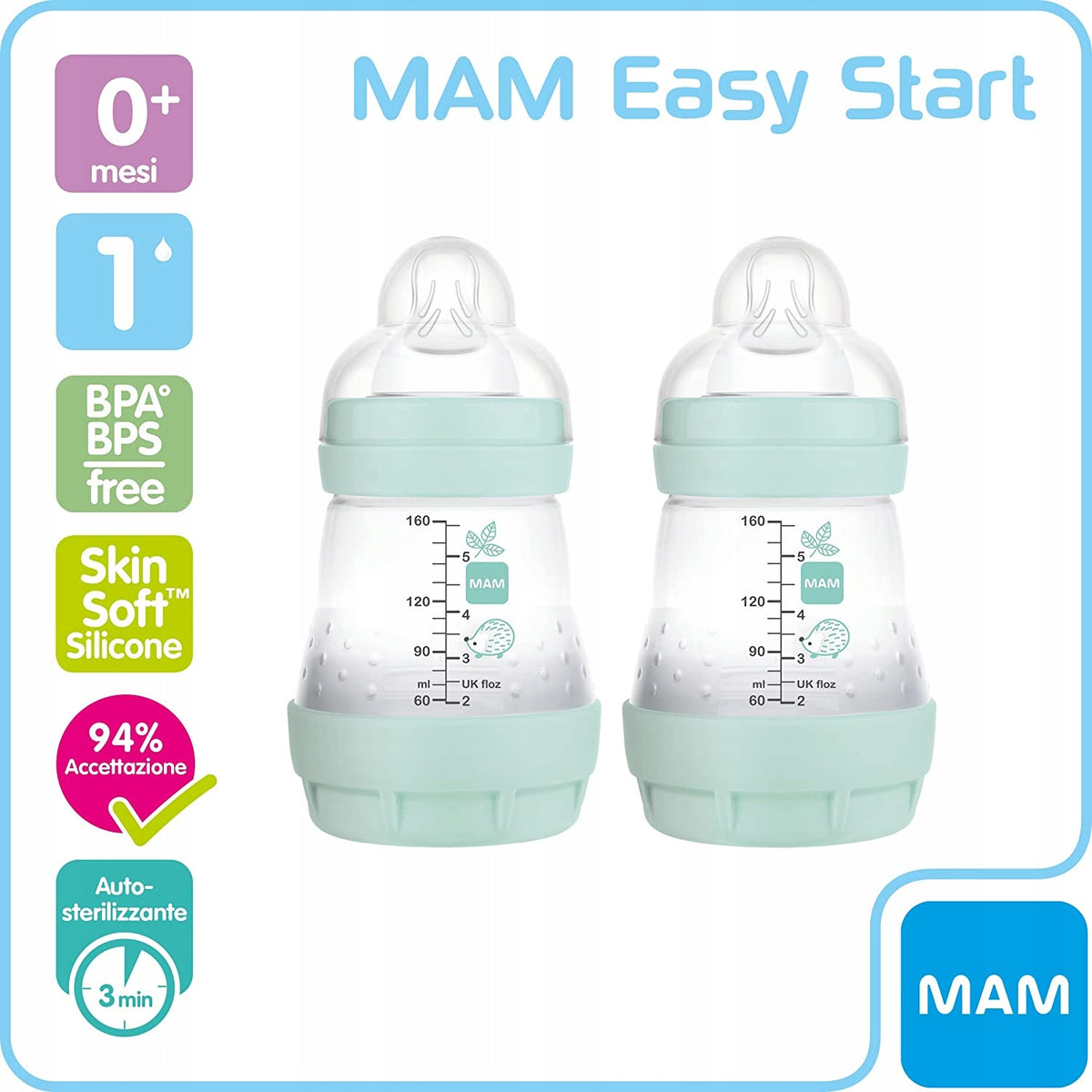 MAM Easy Start biberón anticólicos 160ml 0+