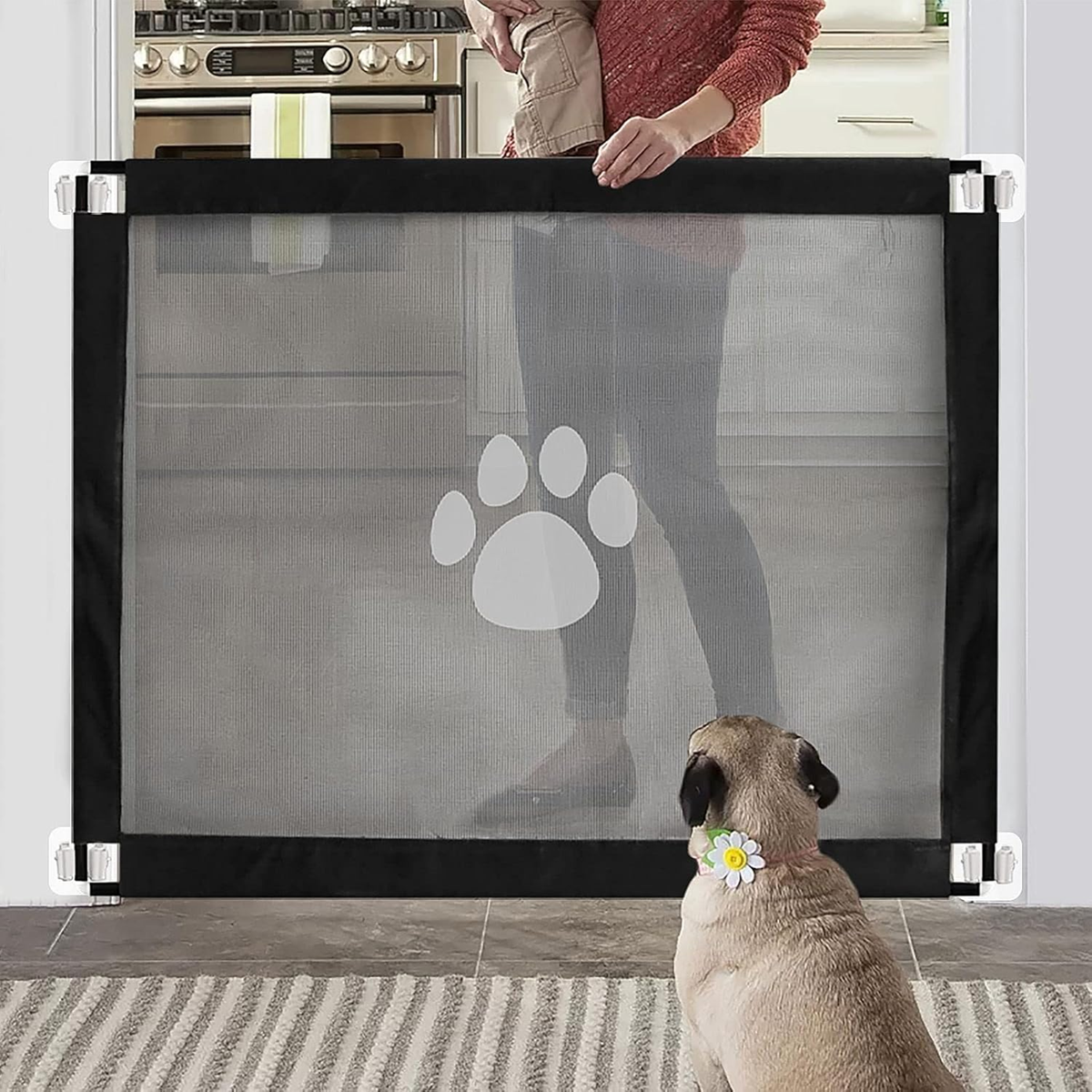 NAMSAN barrera de seguridad para perros 80 x 100 cm