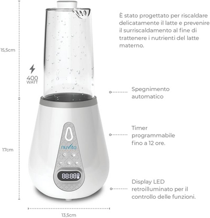 NUVITA calientabiberones esterilizador descongelador 4 en 1