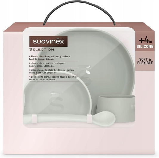 SUAVINEX Selection Silikon-Essgeschirr-Set 4-teilig 4m+