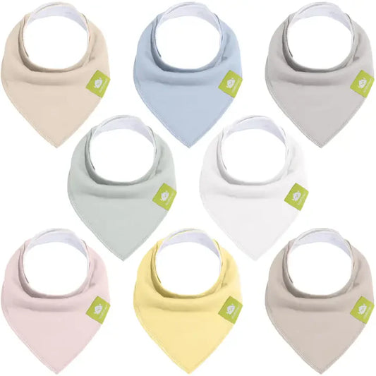 KEABABIES slinčki bandana na zapenjanje 0-36 mesecev x8