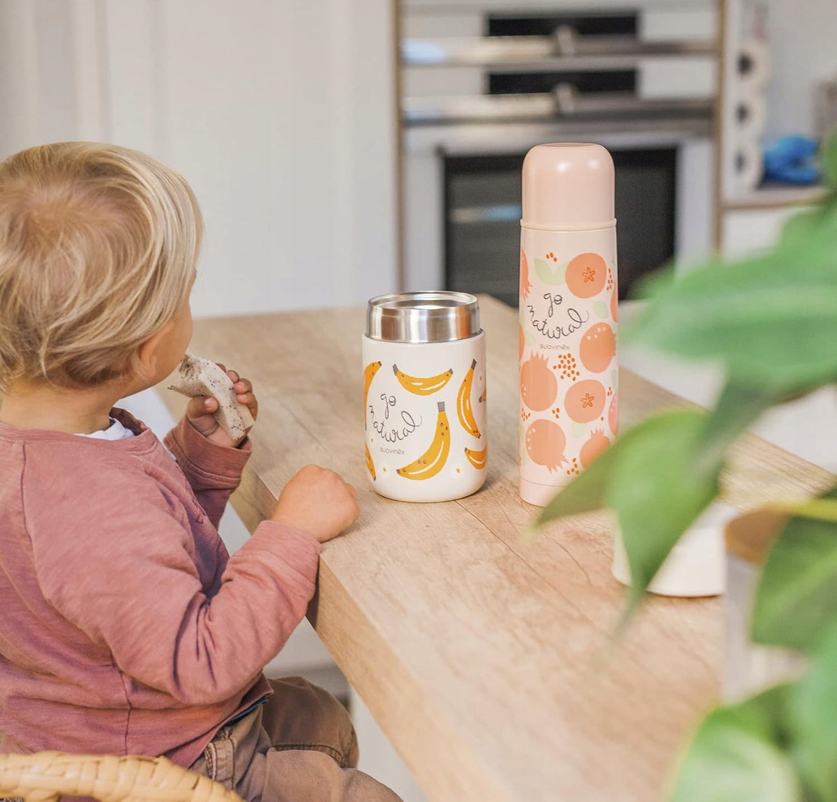 SUAVINEX Go Natural jeklena termo posoda za kosilo 400 ml