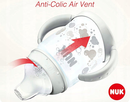 NUK First Choice oceľový neprete̍kajúci pohár 125 ml 6 m+