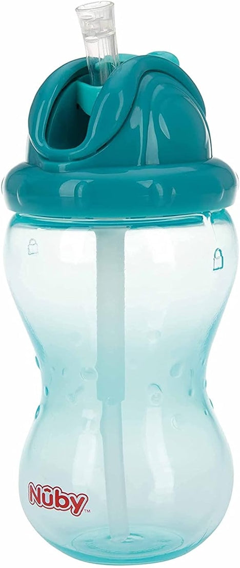 NUBY Flip-it Cup lonček z ustnikom in slamico proti polivanju 12 m+ 360 ml