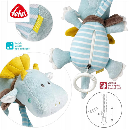 FEHN Малък замък висяща музикална играчка ДРАКОН 19 cm