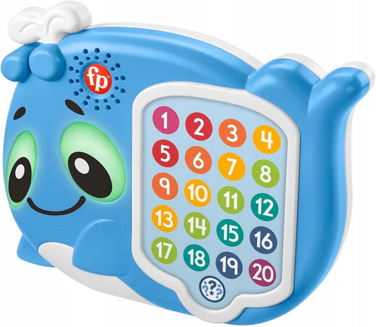 FISHER-PRICE Ballena interactiva con luces, 120 melodías y frases en alemán