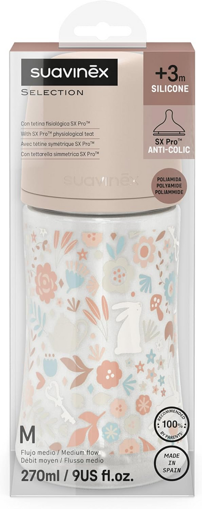 SUAVINEX biberón con tetina simétrica SX PRO 270ml 3m+