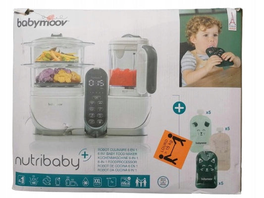 BABYMOOV Nutribaby + 5in1 robot da cucina cuocipappa a vapore frullatore sterilizzatore