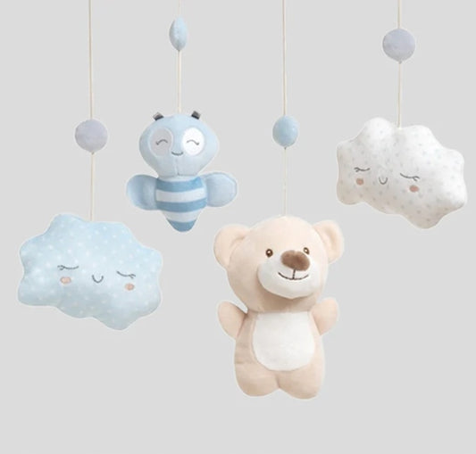 INTERBABY giostrina musicale per culla ORSETTI e NUVOLE