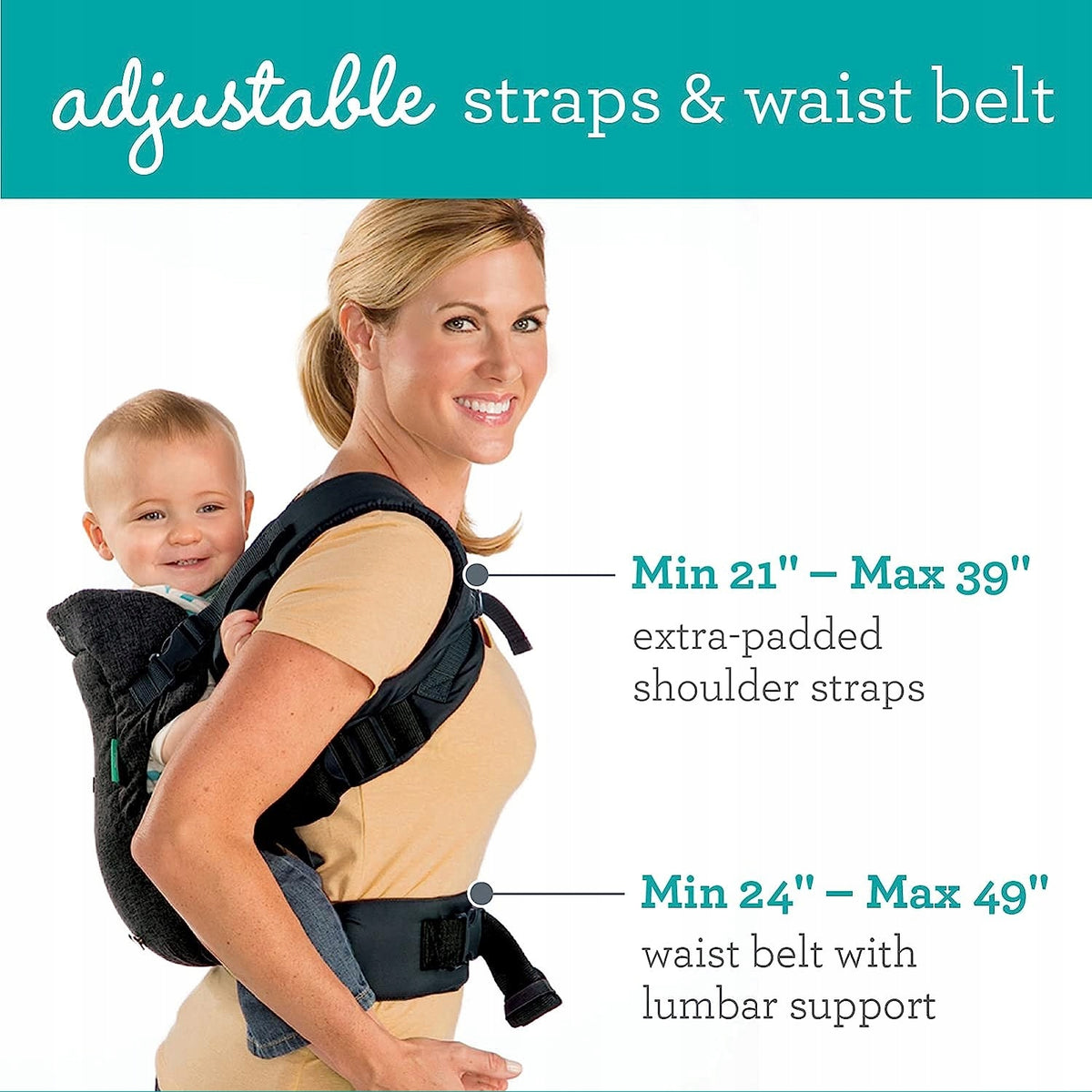 INFANTINO FLIP mochila portabebés ergonómica 4 en 1, 3,5 - 14,5 kg