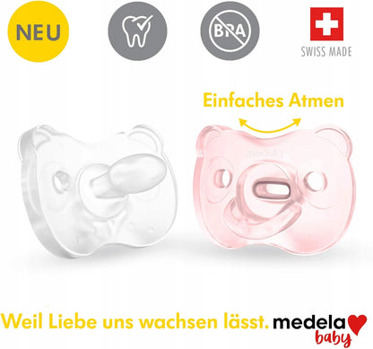 MEDELA chupete de silicona 0-6 meses x 2 unidades