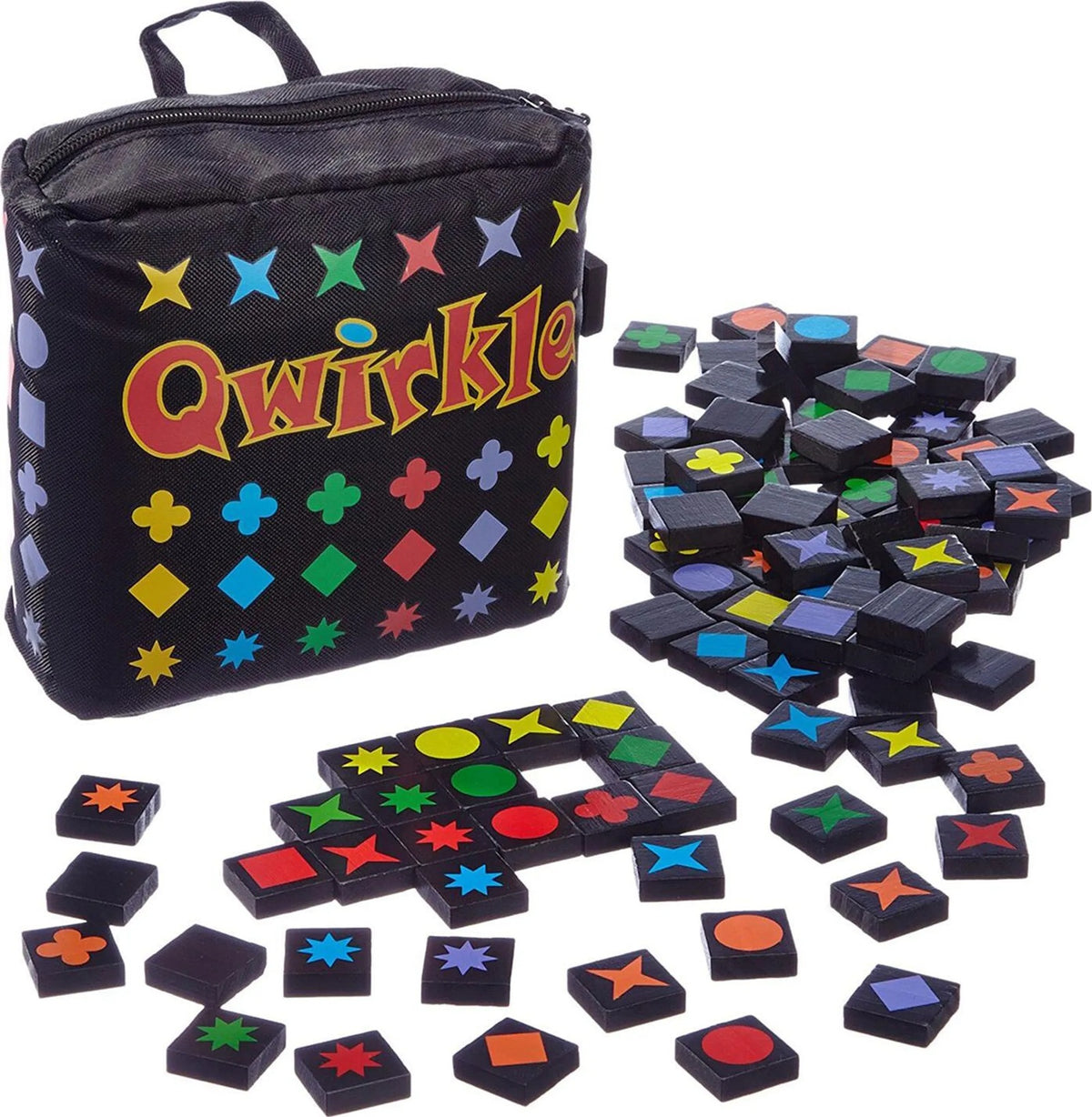 999 GAMES Qwirkle παιχνίδι 108 ξύλινες πλακίδια + θήκη