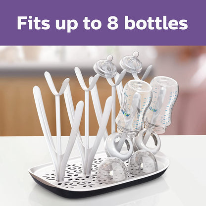 PHILIPS AVENT suszarka do butelek i akcesoriów, biało-szara, mieści do 8 butelek, wolna od BPA